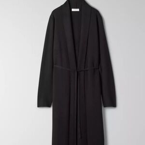 Babaton Aritzia Kirby Black Knit Robe Cardigan